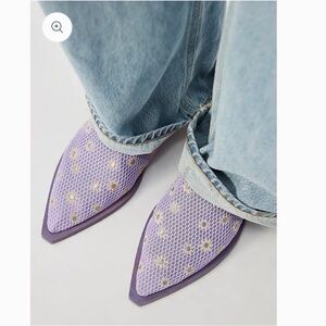 Free People Purple Mesh Pointed Toe Shoes
